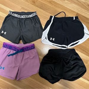 Girls Size XS Underarmour Athletic Shorts Bundle